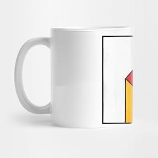 Mondrian Inspired Diamond Pillar Geometric Abstract Acrylic Painting Mug